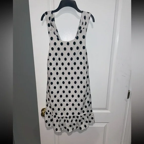 New! Sézane Mathilde Black & White Polka Dot Mini Dress 🖤Size 38 US 6 - Picture 11 of 15